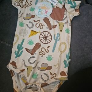 Western Themed Baby Onesie